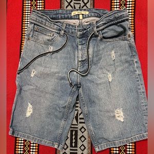 Distressed Denim Shorts by HA - Size Small